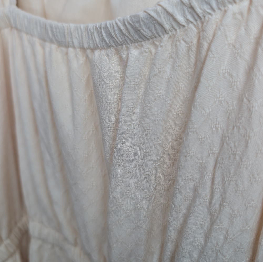 LC Lauren Conrad Tiered Pinafore Peach Tiered Dress XXL boho - Picture 7 of 11